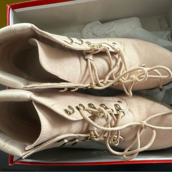 Women's Pink Guess Lace-Up Boots - Picture 6 of 9